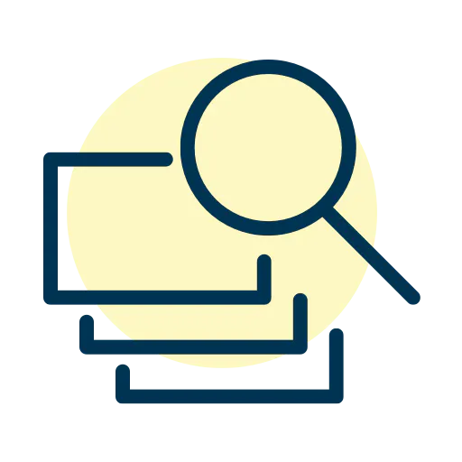 Magnifying glass scanning job posts