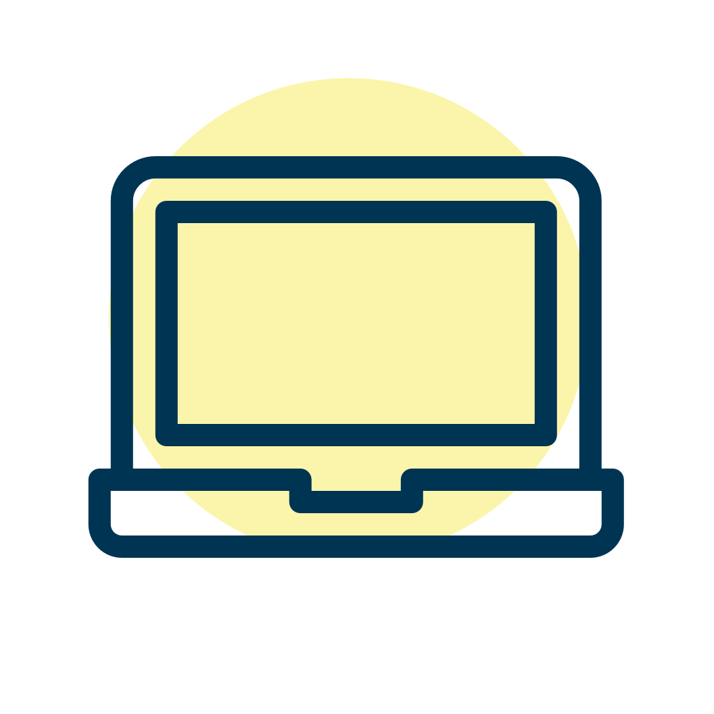 An open laptop computer