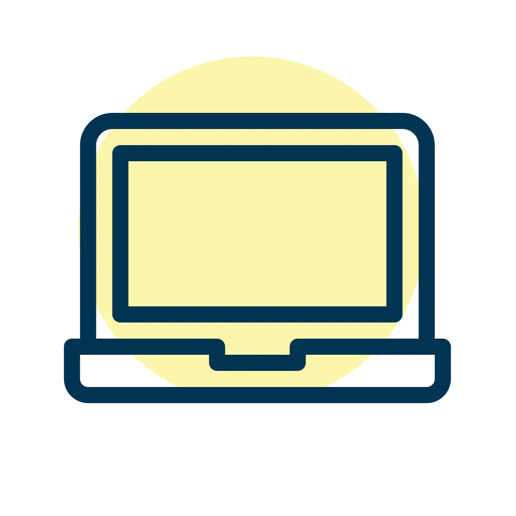 An open laptop computer