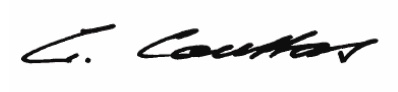 Signature of Greg Couttas