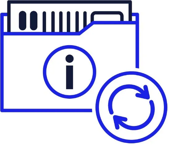 An icon for changing information.