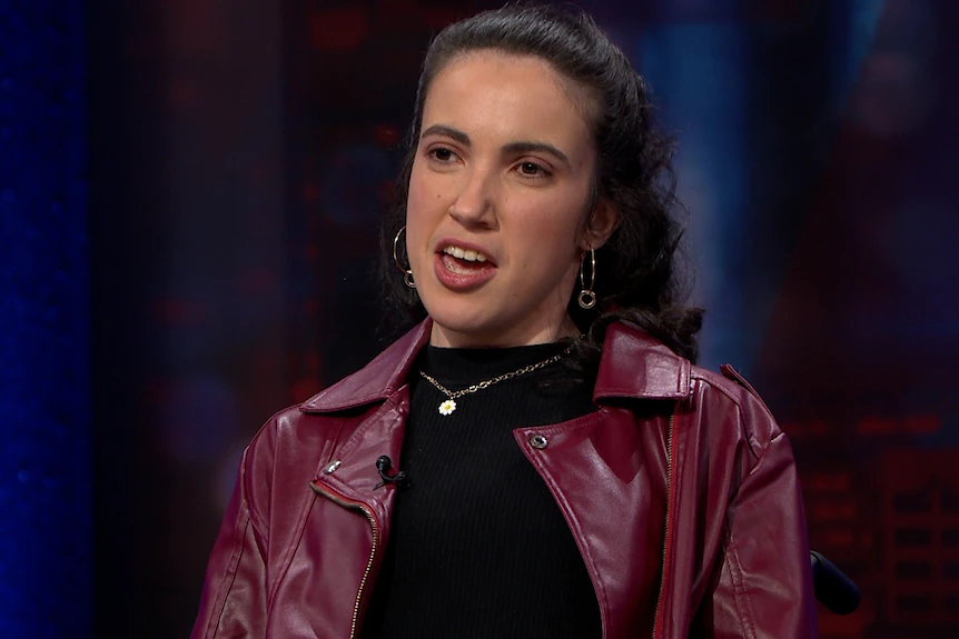 Hannah Diviney on ABC's Q&A. 