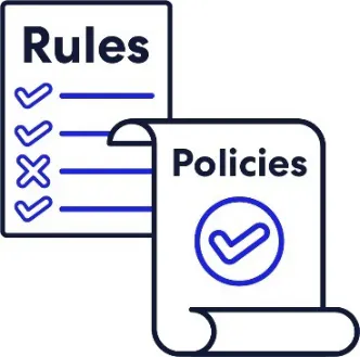 Two documents. One says rules and the other says policies.