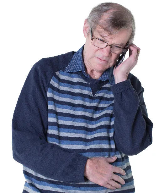 A person having a phone call.