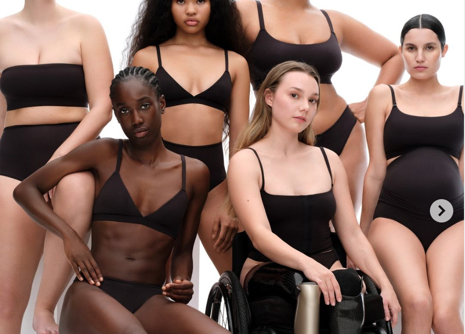 A photo from SKIMS adaptive underwear campaign. 