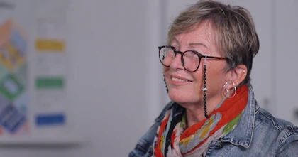 Christine, panel member in the SCIA conversation is smiling