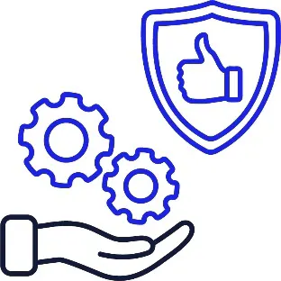 A supports and services icon and a safety icon.