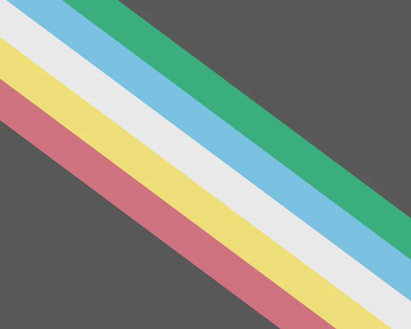 The Disability Pride Flag has a black background and five diagonal stripes. Each colour on the flag is significant and is used to represent various disabilities.