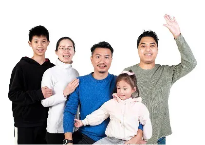 A group of family and friends.