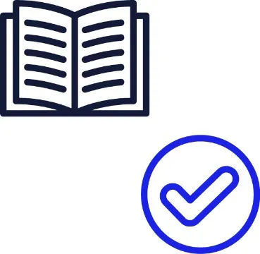 A book and a tick.