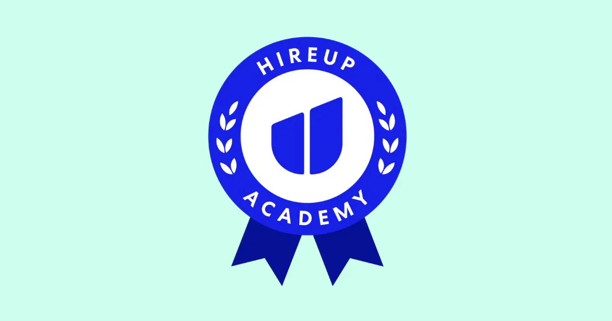 The Hireup academy logo that leads to a news article
