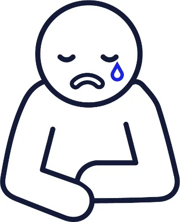 An icon of a person crying.