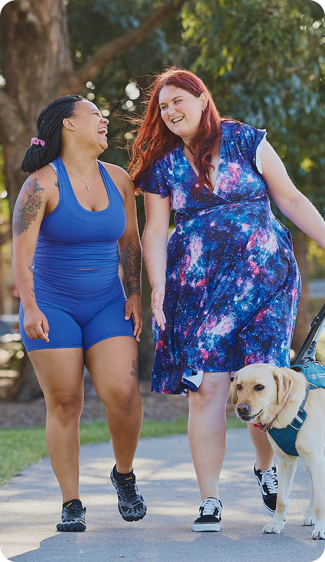 Hireup client Kirsten and support worker Paulla enjoying a day in the park.