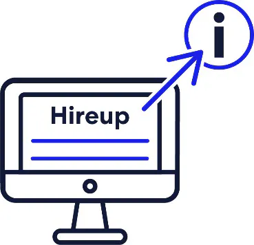 An icon showing information being taken from the Hireup website.