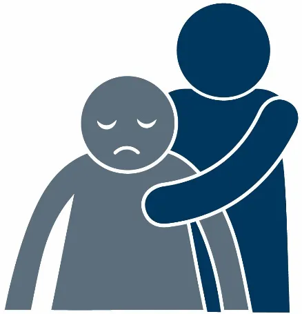 A person touching another person who does not want to be touched