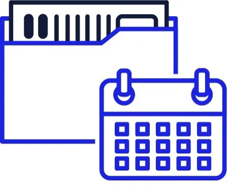 Documents and a calendar.