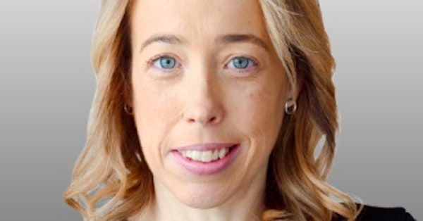 Image shows: profile photo of Rebecca Falkingham smiling directly at the camera. She has long blonde hair and blue eyes and is wearing a black shirt.