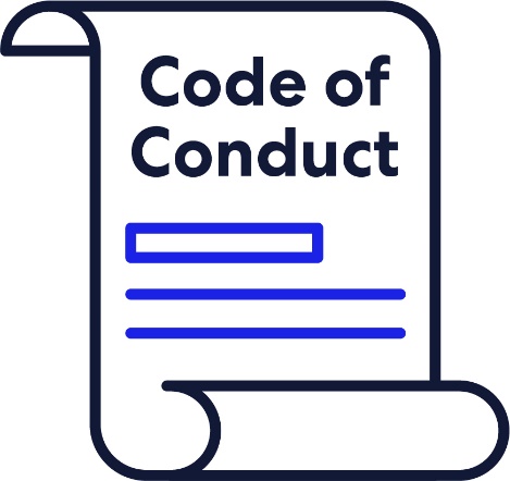 Document with Code of Conduct on it.