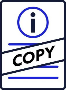 Information being copied.