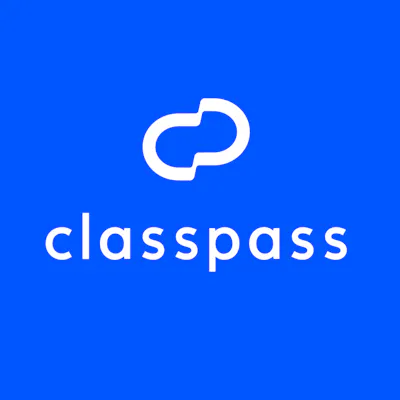 Blue and white Classpass logo.