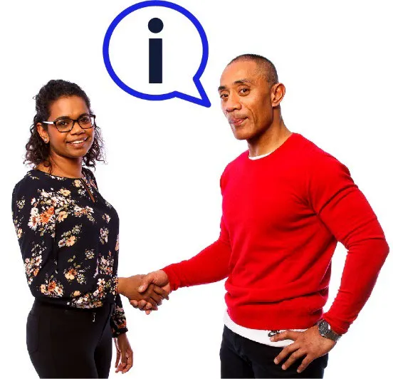 A man and a woman sharing information.