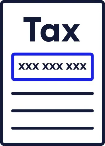 A picture of a tax file number.