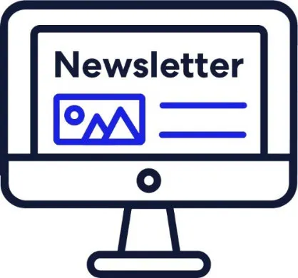 A newsletter on a computer screen.