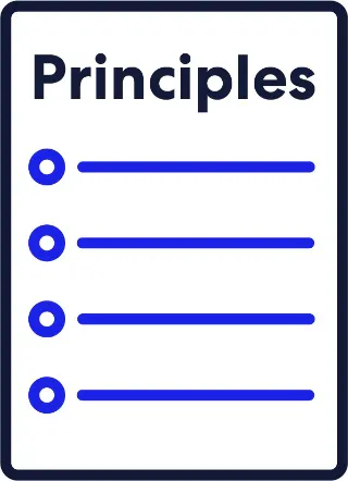 Icon of a document with Principles on it.