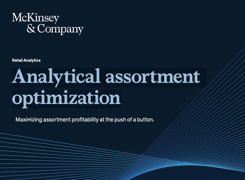 Mckinsey on analytical assortment optimization