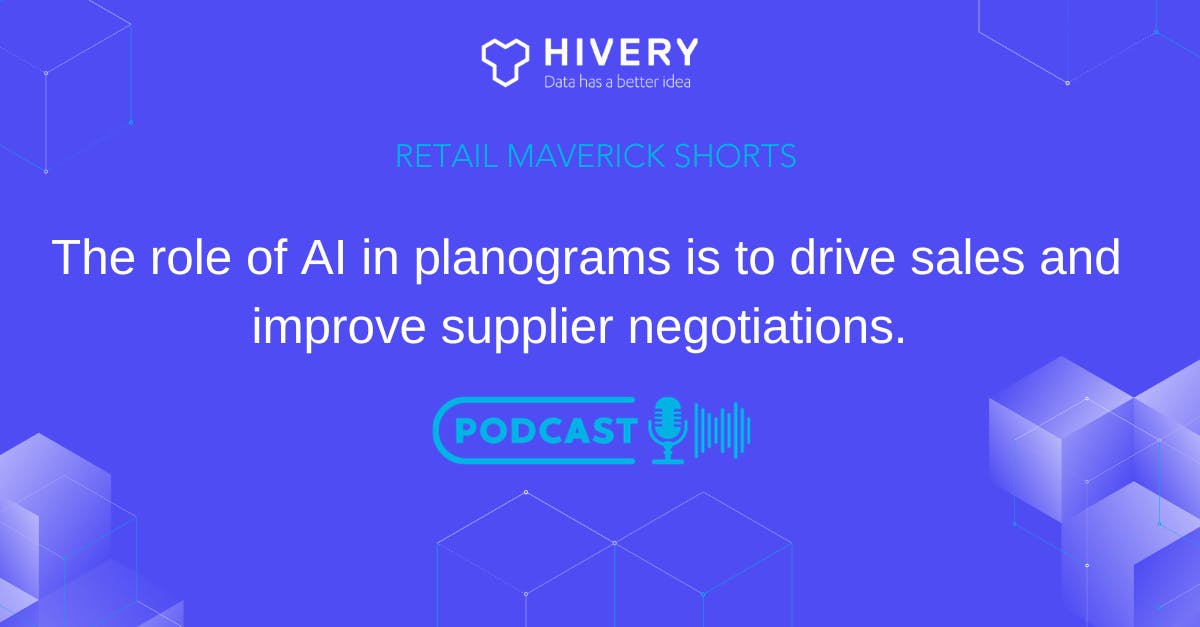 The role of AI in planograms is to drive sales and improve supplier negotiations. 
