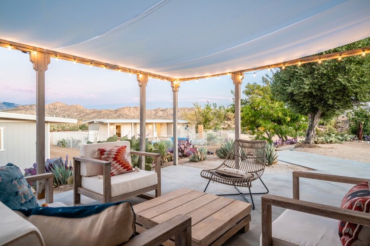 Joshua tree California house terrace
