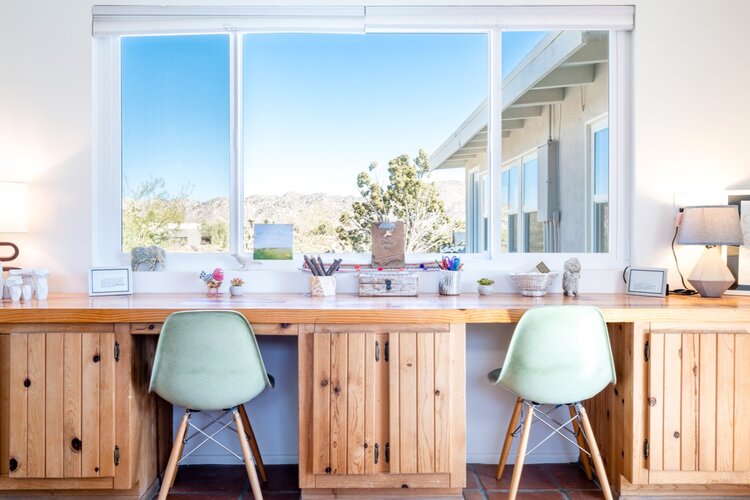 Joshua tree California house kitchen and bar