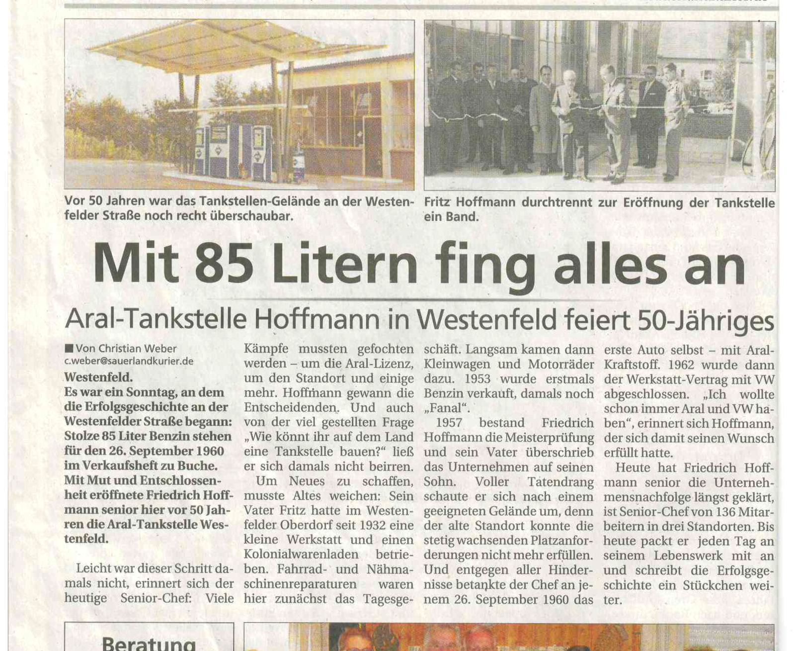 Zeitung Aral Tankstelle