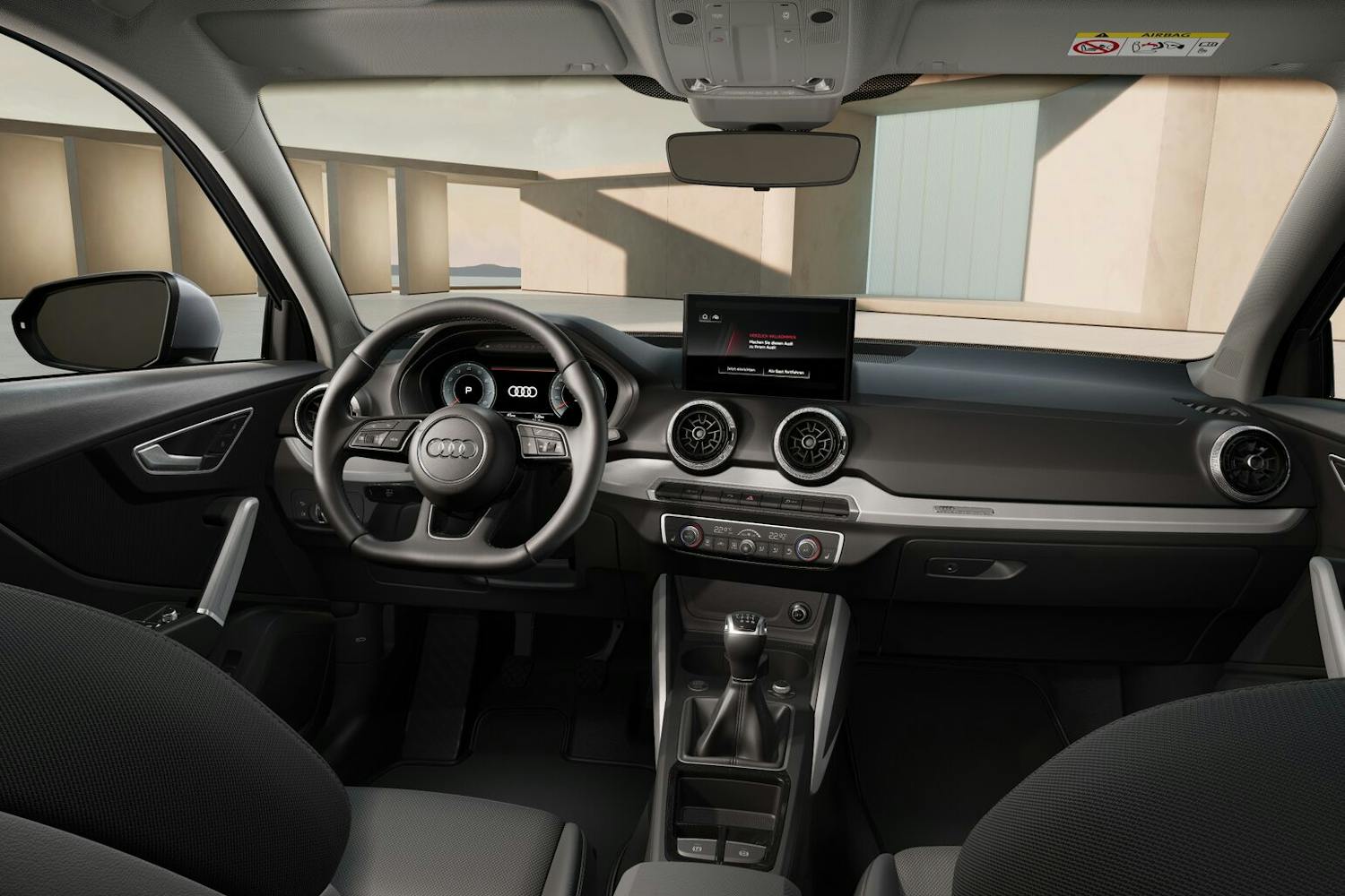 Blick auf das Armaturenbrett des Audi Q2