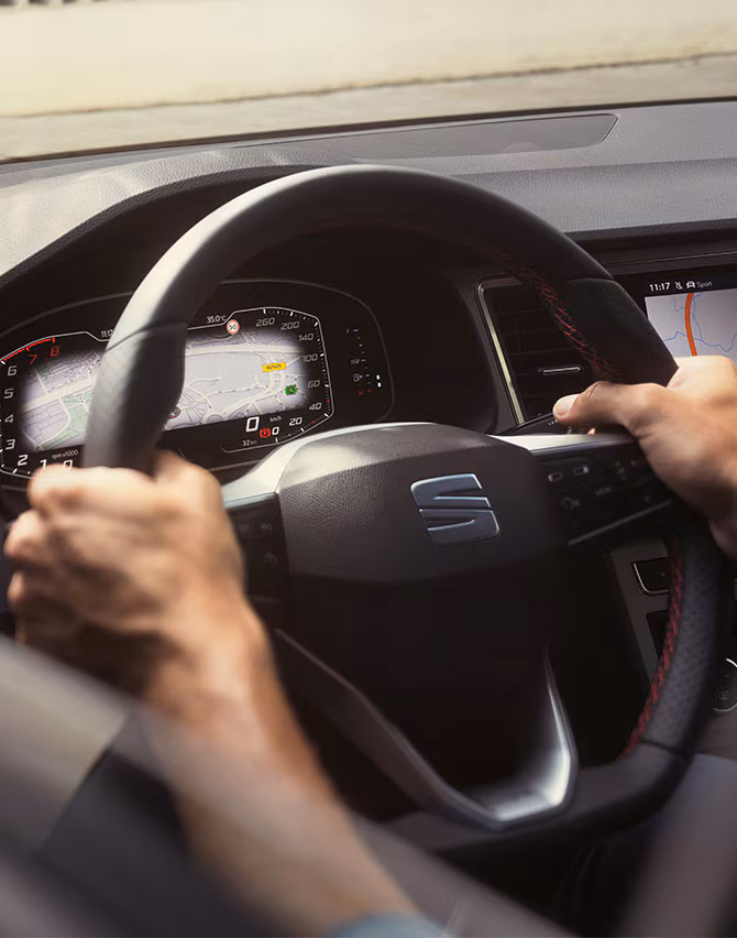 Lenkrad mit SEAT Logo