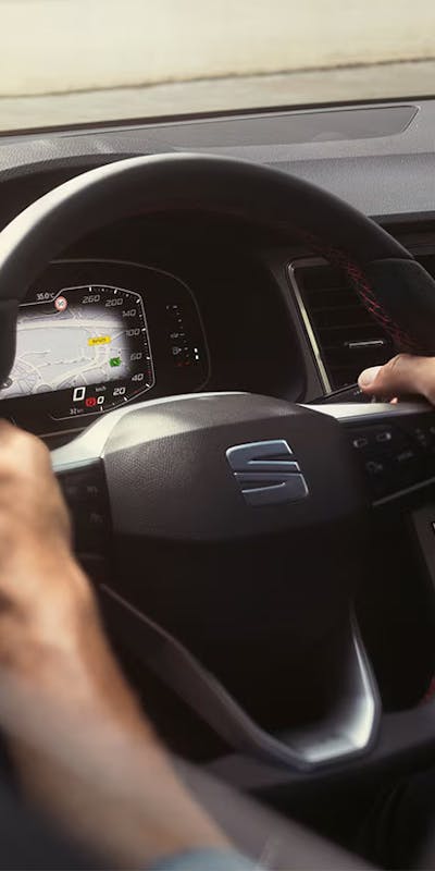 Lenkrad mit SEAT Logo