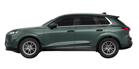 Grüner Audi Q3 auf transparentem Hintergrund