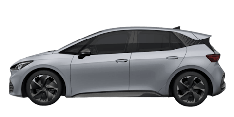 Weißer Cupra Born auf transparenten Hintergrund