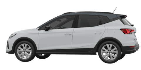 Weißer Seat Arona auf transparenten Hintergrund