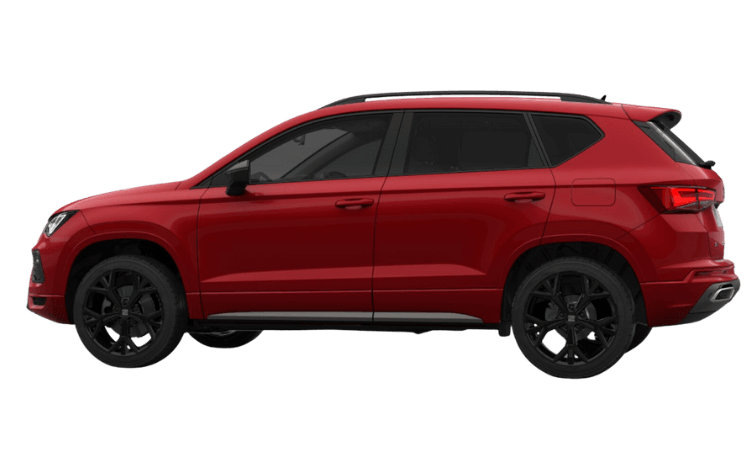 Roter Seat Ateca auf transparenten Hintergrund