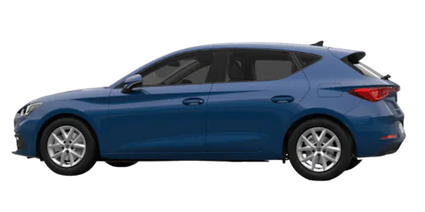 Blauer Seat Leon auf transparenten Hintergrund