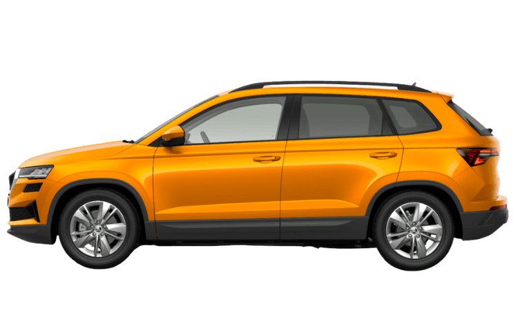 Skoda Karoy in orange auf transparenten Hintergrund
