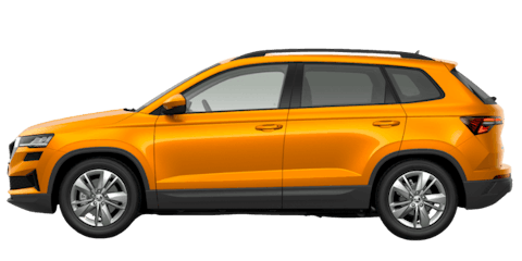 Skoda Karoy in orange auf transparenten Hintergrund