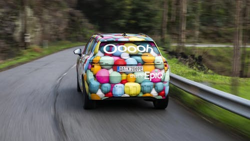 skoda epiq heckperspektive fahraufnahme