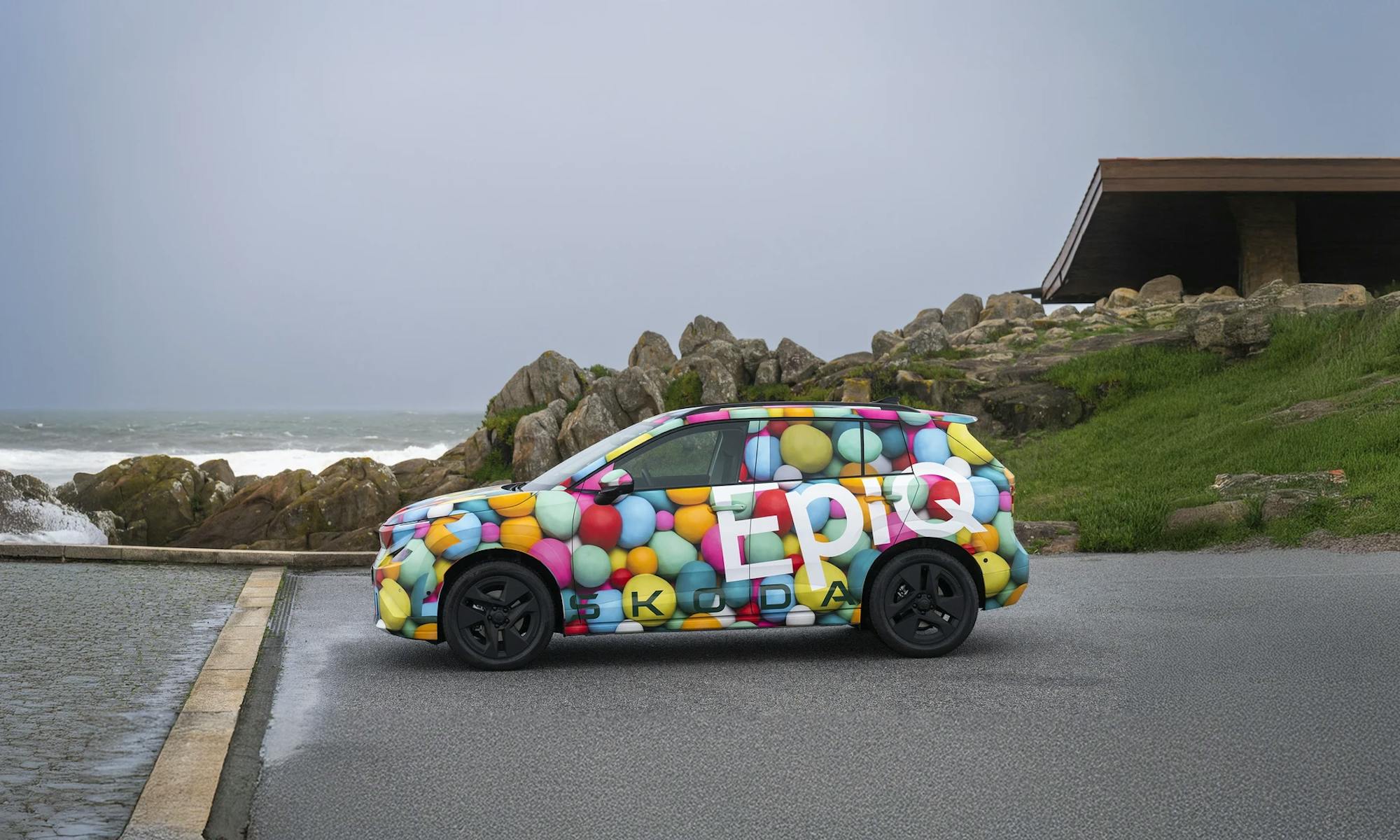 skoda epiq heckperspektive fahraufnahme