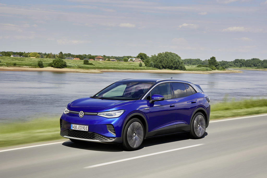 VW ID.4 während der Fahrt