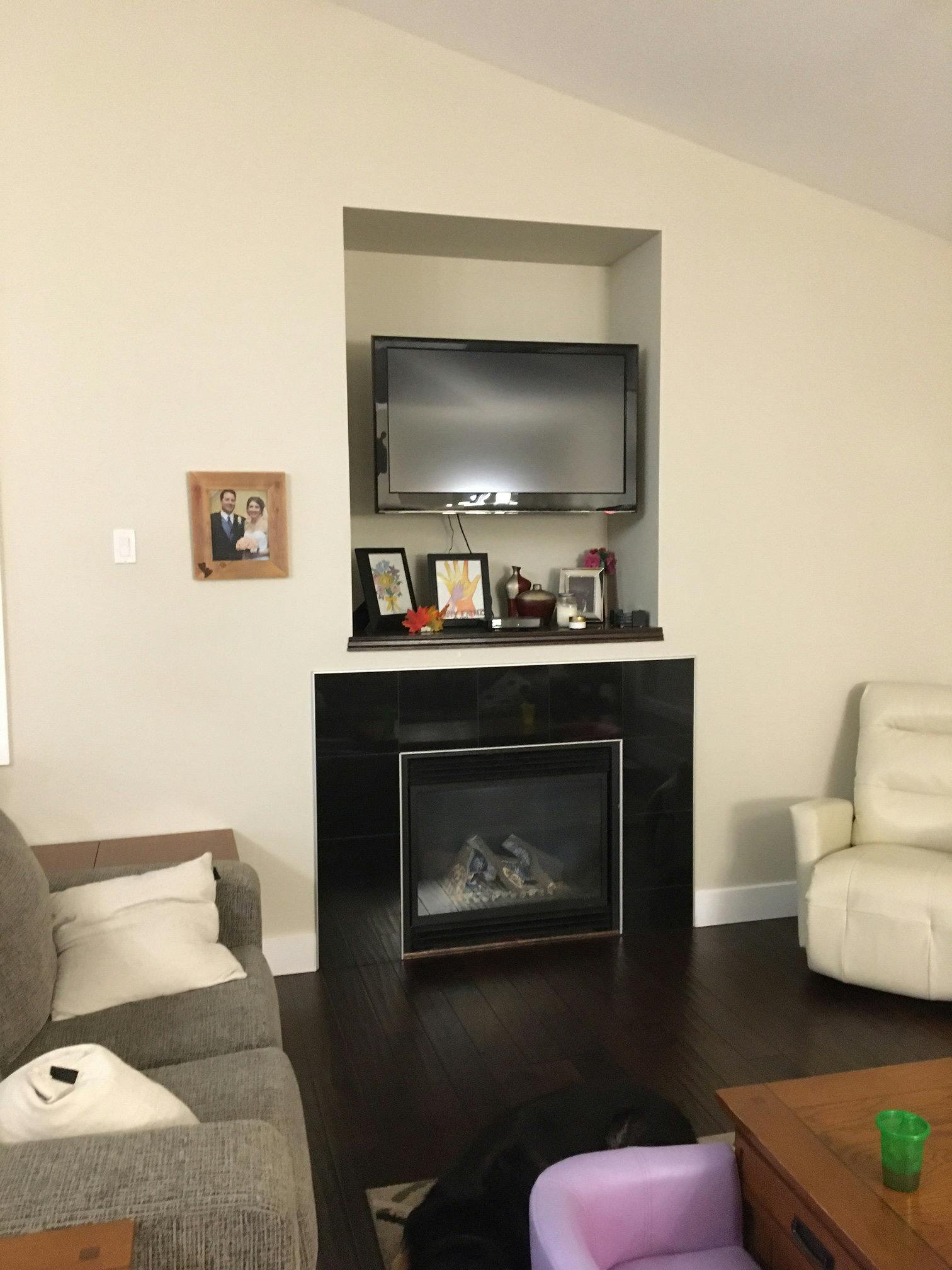 Fireplace with wall insert for TW
