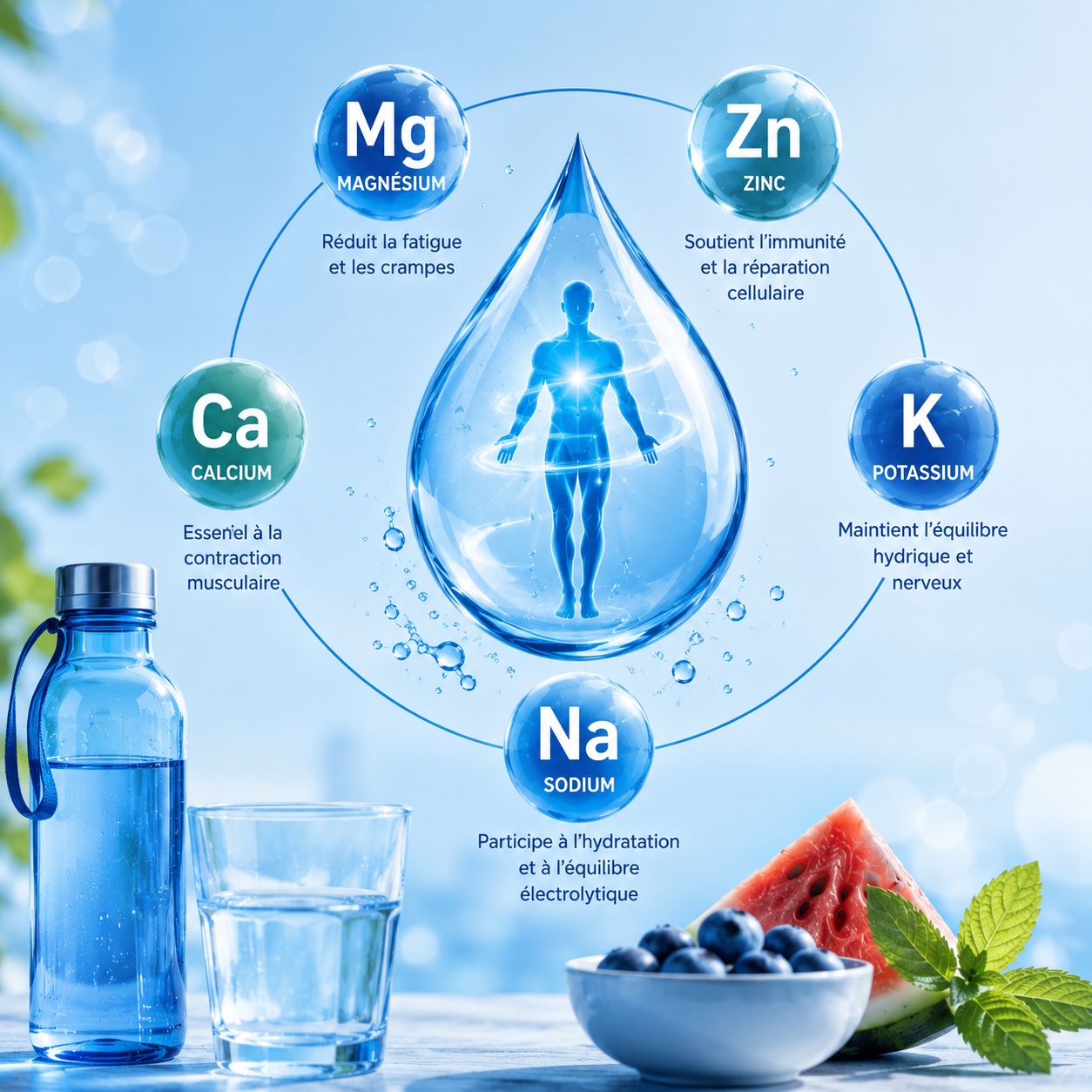 oligo éléments et hydratation été