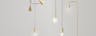 Goudkleurige lampen in minimalistisch design