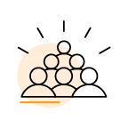 Icon mit Menschengruppe als Symbol für die Kundschaft von home24